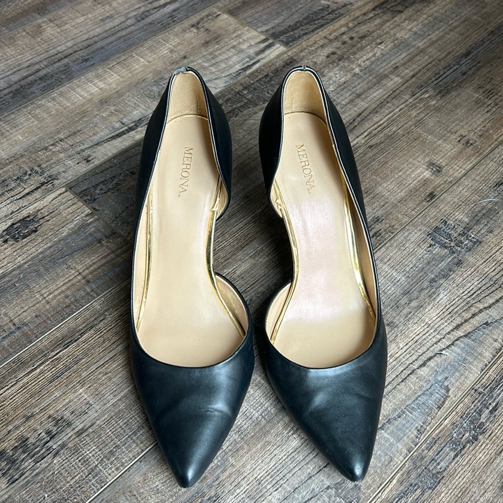 Elegant Black Merona d’Orsay Pumps